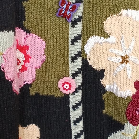 Storybook Knits Vintage butterfly cardigan 1X - Picture 3 of 9